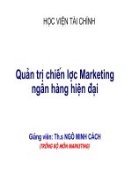 Slide bài giảng quản trị chiến lược marketing ngân hàng hiện đại
