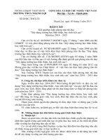 BÁO CÁO Kết quả thực hiện phong trào thi đua Xây dựng trường học thân thiện học sinh tích cực