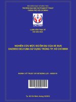 Nghiên cứu mức độ êm dịu của xe bus DAEWOO BC 212 MA sử dụng trong TP  hồ chí minh