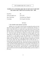 NGHIÊN CỨU CƠ SỞ KHOA HỌC ĐỂ XÂY DỰNG ĐỀ ÁN ĐỔI MỚI VIỆN KHOA HỌC THỐNG KÊ GIAI ĐOẠN 2011 - 2020