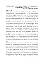 ĐẶC ĐIỂM CỦA NIỆU BÀO ĐỒ TRONG CÁC GIAI ĐOẠN PHÁT TRIỂN CỦA TRẺ EM