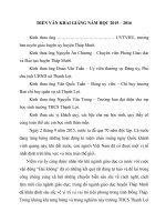 Diễn văn khai giảng năm 2015 2016