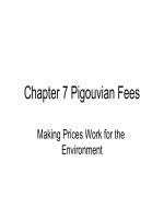 Pigouvian fees Making Prices Work for the Environment
