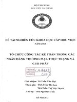 tổ chức công tác kế toán trong các ngân hàng thương mại thực trạng và giải pháp 