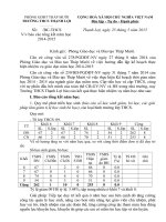 Báo cáo tổng kết năm học 2014 2015