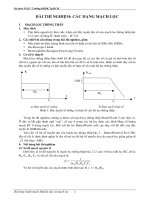 Đề tài thí nghiệm các dạng mạch lọc trong y sinh