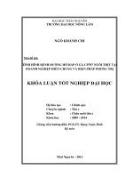 Tình Hình Bệnh Đường Hô Hấp Ở Gà CP707 Nuôi Thịt Tại Doanh Nghiệp Hiền Chung Và Biện Pháp Phòng Trị