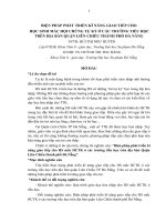 Biện pháp phát triển kĩ năng giao tiếp cho HS mắc HCTK ở các trường tiểu học trên địa bàn quận liên chiểu thành phố đà nẵng (TT) 