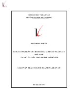 Tăng cường quản lý chi thường xuyên từ ngân sách nhà nước tại huyện phúc thọ   thành phố hà nội