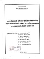 quan hệ giữa đổi mới kinh tế và đổi mới chính trị trong phát triển nền kinh tế thị trường định hướng xã hội chủ nghĩa ở nước ta hiện nay 