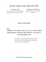 NGHIÊN CỨU SỬ DỤNG NƯỚC XẢ CỦA CÁC CÔNG TRÌNH KHÍ SINH HỌC LÀM PHÂN BÓN CHO RAU CẢI XANH VÀ XÀ LÁCH Ở ĐỒNG NAI