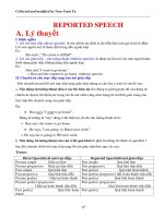 Reported speech (Cấu trúc, bài tập đáp án REPORTED SPEECH)