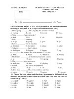 DE VA DAP AN KHAO SAT DAU NAM TIENG ANH 7,8,9