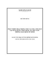 PHÁT TRIỂN HOẠT ĐỘNG CHO VAY MUA NHÀ ĐẤT TẠI NGÂN HÀNG TMCP QUỐC TẾ VIỆT NAM – PHÒNG GIAO DỊCH MỸ ĐÌNH