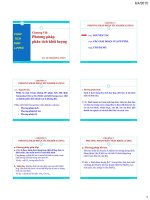 PHÂN TÍCH ĐỊNH LƯỢNG: PHƯƠNG PHÁP PHÂN TÍCH KHỐI LƯỢNG