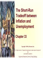 The ShortRun Tradeoff between Inflation and Unemployment