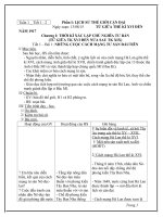 Giáo án lịch sử 8 tuần 1 đến tuần 17