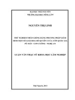 Thử Nghiệm Nhân Giống Bằng Phương Pháp Giâm Hom Một Số Loài Hoa Đỗ Quyên Của Vườn Quốc Gia Pù Mát- Con Cuông – Nghệ An
