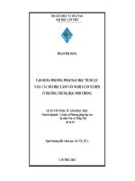 Vận dụng phương pháp dạy học tích cực vào các bài học làm văn nghị luận xã hội ở trường trung học phổ thông