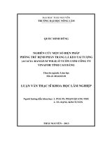 Nghiên Cứu Một Số Biện Pháp Phòng Trừ Bệnh Phấn Trắng Lá Keo Tai Tượng (Acacia Mangium Wild) Ở Vườn Ươm Công Ty Vinafor Tỉnh Cao Bằng