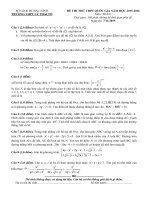 free đề thi thử môn toán thpt lý thái tổ bắc ninh 