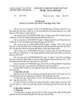 KẾ HOẠCH QUẢN LÝ CƠ SỞ VẬT CHẤT NĂM HỌC 2014 2015