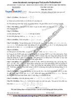 Đề khảo sat chất lượng lớp 12 môn toán của sở thanh hóa 