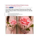 Làm hoa hồng giấy khổng lồ thật ấn tượng