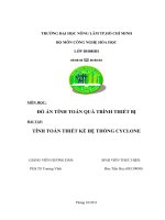 tính toán thiết kế hệ thống cyclone