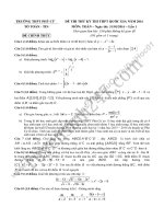 Đề thi thử môn toán 2016 trường thpt phù cừ lần 1 