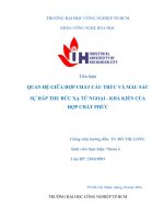 quân hệ giữa hợp chất cấu trúc và màu sắc sự hấp thu bức xạ tử ngoại khả kiến của hợp chất phức