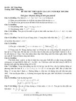 Free đề thi thử môn toán trường thpt đồng đậu lần 2 