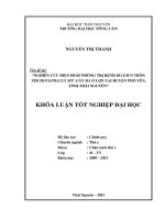Nghiên Cứu Biện Pháp Phòng Trị Bệnh Do Giun Tròn Trichocephalus Spp. Gây Ra Ở Lợn Tại Huyện Phổ Yên, Tỉnh Thái Nguyên