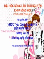 Nước thải công nghiệp và phương pháp xử lý