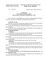 KẾ HOẠCH SỬA CHỮA CƠ SỞ VẬT CHẤT CHUẨN BỊ TỰU TRƯỜNG NĂM HỌC 2014 2015