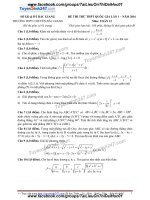 Đề thi thử môn toán 2016 trường thpt chuyên bắc giang lần 1 