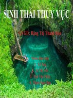 Bài thuyết trình hệ sinh thái hồ nước ngọt