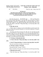 KẾ HOẠCH Thực hiện công tác đảm bảo vệ sinh an toàn thực phẩm và Triển khai Tháng hành động vì an toàn thực phẩm năm 2015 Và phương án phòng ngừa ngộ độc thực phẩm