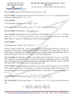 Đề thi thử môn toán 2016 trường thpt chuyên nguyênz quang diệu lần 1 