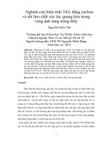 Nghiên cứu biến tính TiO2 bằng cacbon và sắt làm chất xúc tác quang hóa trong vùng ánh sáng trông thấy