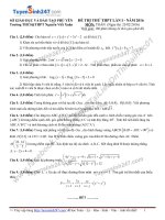 Đề thi thử môn toán 2016 trường thpt nguyễn viết xuân hà tĩnh làn 1 