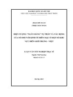 HIỆN TƯỢNG “NGÂN HÀNG” TỰ PHÁT VÀ TÁC ĐỘNG CỦA NÓ ĐỐI VỚI KINH TẾ BIÊN MẬU Ở MỘT SỐ KHU VỰC BIÊN GIỚI TRUNG - VIỆT