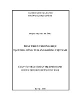 PHÁT TRIỂN THƯƠNG HIỆU TẠI TỔNG CÔNG TY HÀNG KHÔNG VIỆT NAM