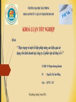 Thực trạng và một số biện pháp nâng cao hiệu quả sử dụng vốn kinh doanh tại công ty cổ phần vận tải thuỷ số 4 