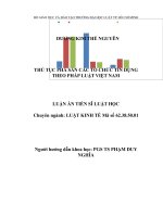 THỦ TỤC PHÁ SẢN CÁC TỔ CHỨC TÍN DỤNG    dương kim thế nguyên