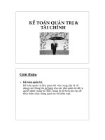 KẾ TOÁN QUẢN TRỊ   TÀI CHÍNH