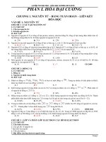 Bài tập trắc nghiệm ôn thi đại học   phần hóa đại cương