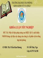 Một số biện pháp nâng cao HIỆU QUẢ xuất khẩu NHÓM hàng vật liệu xây dựng của công ty cổ phần vật tư tổng hợp hải phòng 