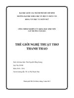 Đề tài nghiên cứu thế giới nghệ thuật thơ thanh thảo   giáo án, bài giảng