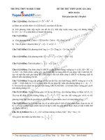 Đề thi thử môn toán 2016 trường thpt marie curie 